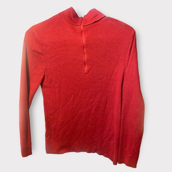 Vintage Burnt Orange Acrylic Turtle-Neck sweater - Picture 2 of 4